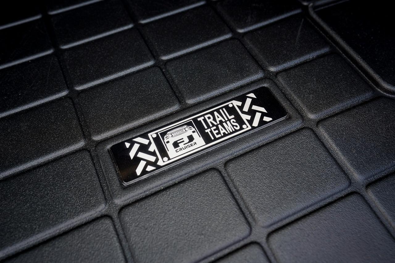 Toyota FJ Cruiser "Trail Teams" Weathertech Floor Mat Logo (Etched Metal) - Universal - UNIVERSALWTETCH-FJTT1-UNIVERSALWTETCH-FJTT2- DRIVEN - 2