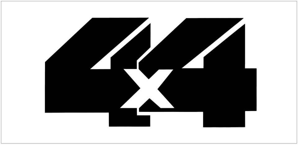 Ford Truck 4x4 Decal - 4" x 10" - TR084-BK-1-TR084-BK-2- DRIVEN - 1