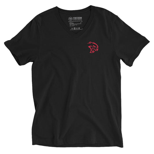 Save The Hellcat Short Sleeve V-Neck T-Shirt - 9508230_8030-9508230_8031-9508230_8032-9508230_8033-9508230_8034- DRIVEN - 2