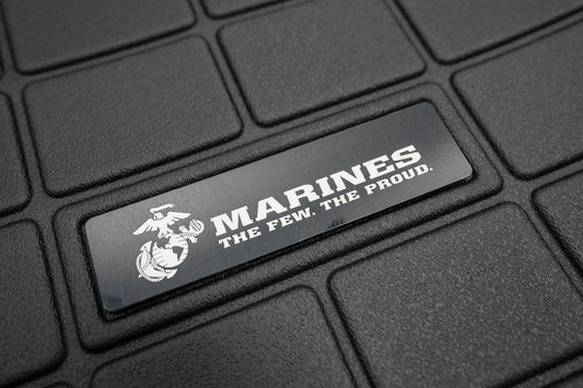 US Military Logo Emblem for Weathertech All Weather Floor Mats (Metal Etched) - Universal - sku-40924243951727-sku-40924243984495-sku-40924244017263-sku-46566319259967-sku-40924244050031- DRIVEN - 2