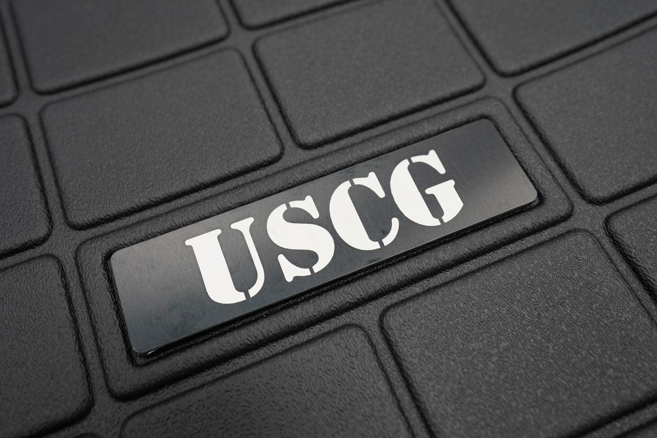 US Military Logo Emblem for Weathertech All Weather Floor Mats (Metal Etched) - Universal - sku-40924243951727-sku-40924243984495-sku-40924244017263-sku-46566319259967-sku-40924244050031- DRIVEN - 4