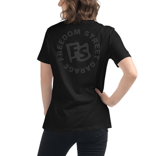 Women's Black-out Flag Relaxed T-Shirt - 4127233_10187-4127233_10188-4127233_10189-4127233_10190-4127233_10191- DRIVEN - 2