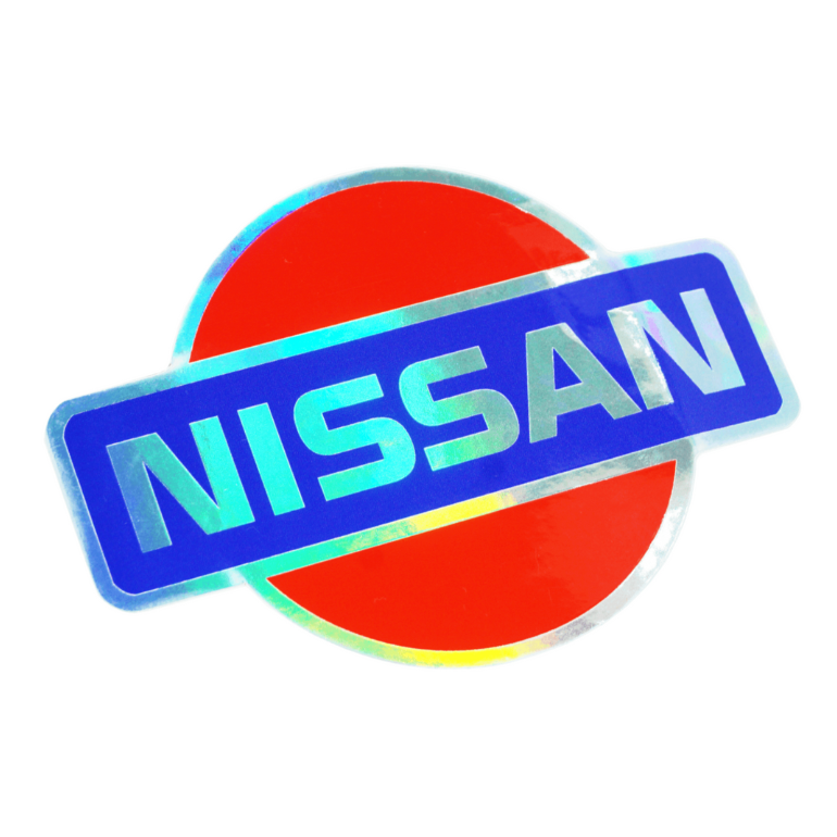 Holographic Vinyl Nissan-Style Sticker Decal, 4" x 2.8" - ZSD-388767- DRIVEN - 1