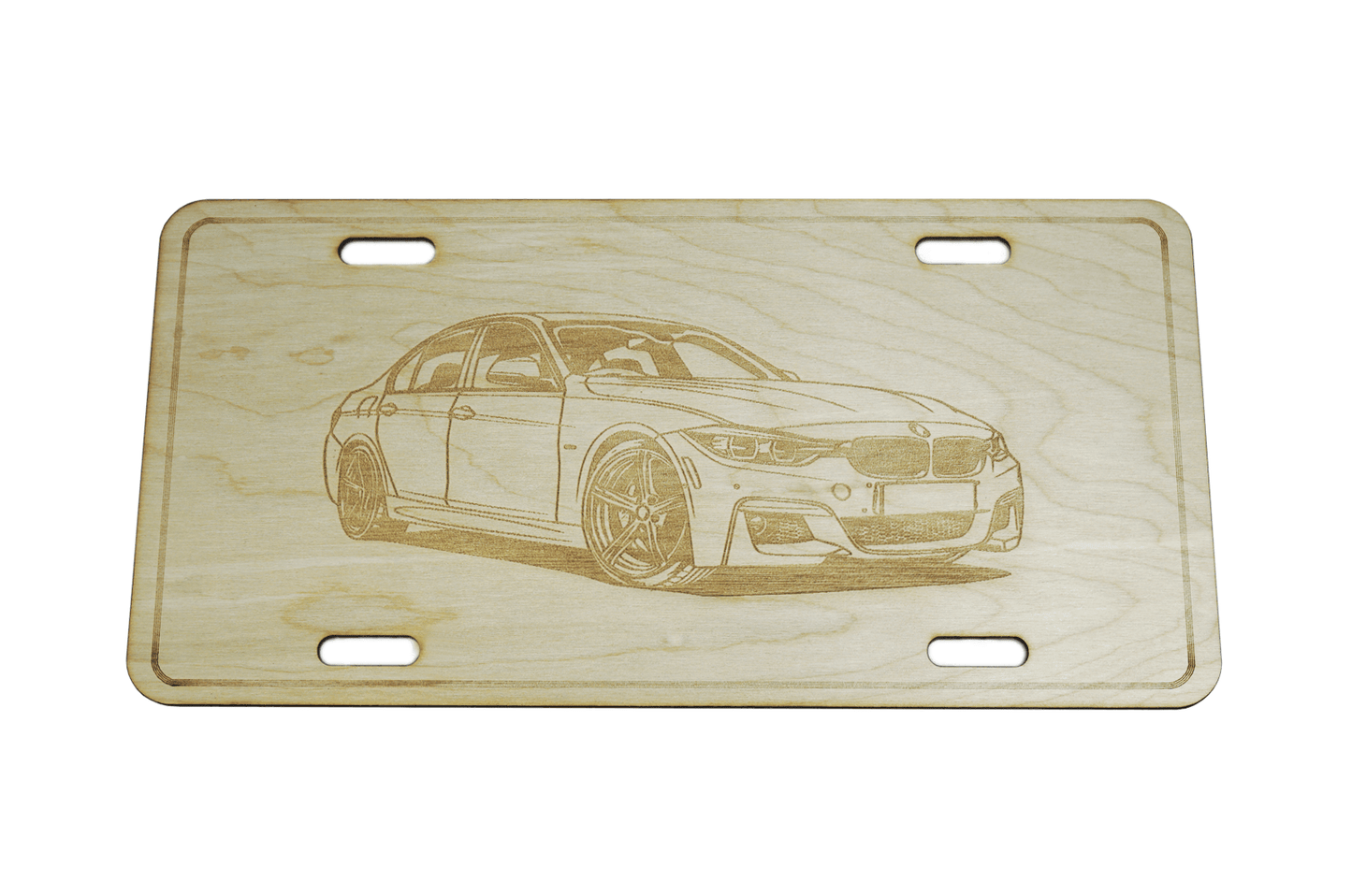 ZSPEC BMW 4-Door Sedan License Plate, Birch, Ornament for Office, Garage or Man-Cave - ZSD-188718- DRIVEN - 1