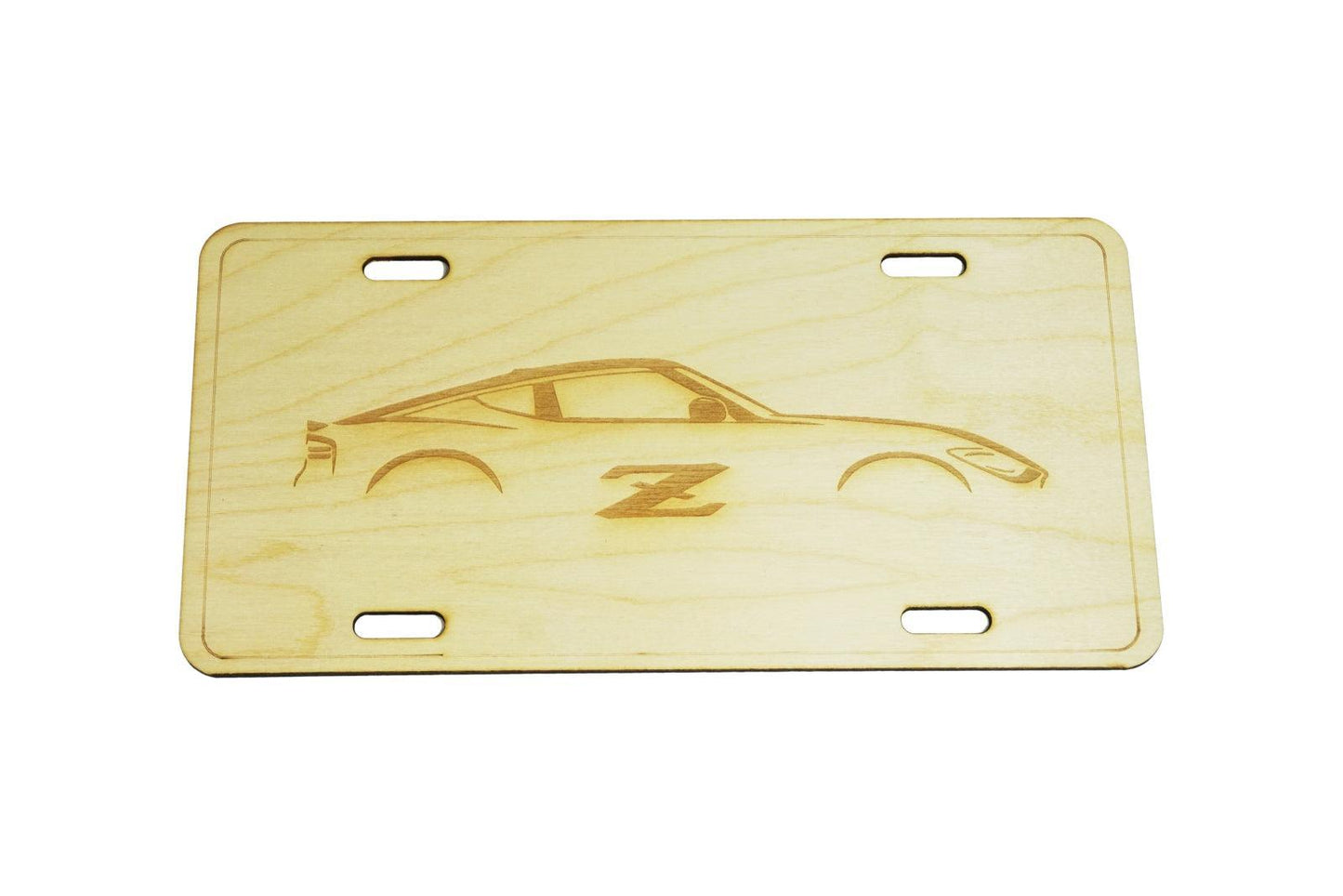 ZSPEC Nissan Z RZ34 Silhouette License Plate, Birch, Ornamental - ZSD-188589- DRIVEN - 1
