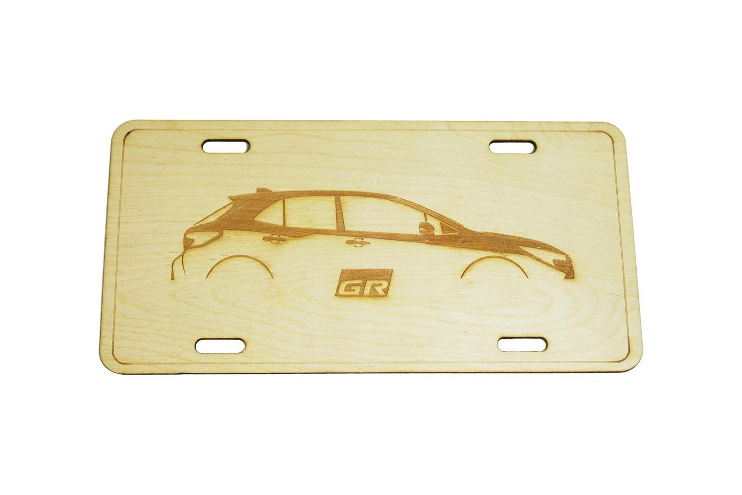 ZSPEC Toyota Corolla GR Sports Compact Hatch-Back Car License Plate, Birch, Ornamental - ZSD-188633- DRIVEN - 1