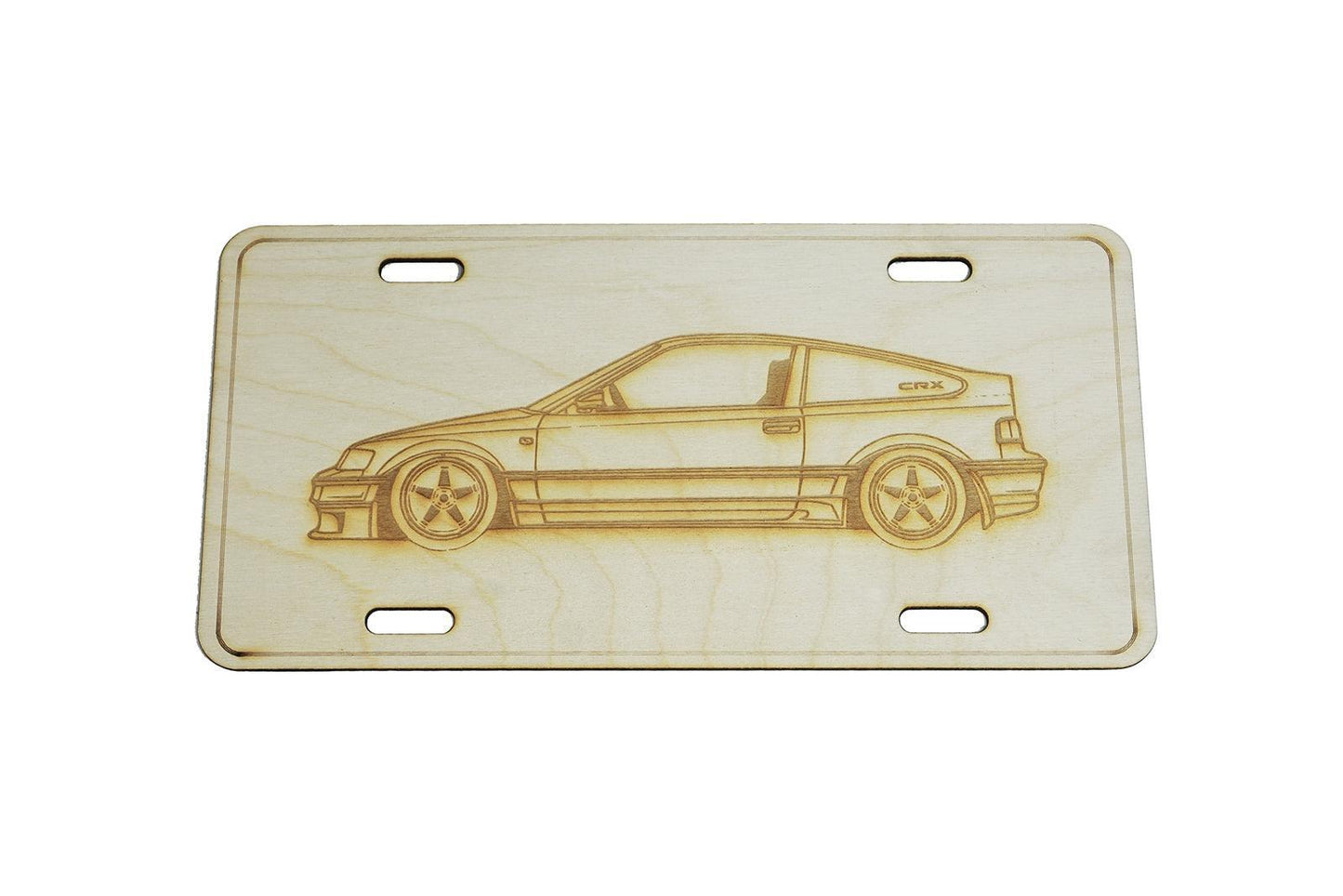 ZSPEC Honda CRX Si Hatchback License Plate, Birch, Ornamental - ZSD-188688- DRIVEN - 1