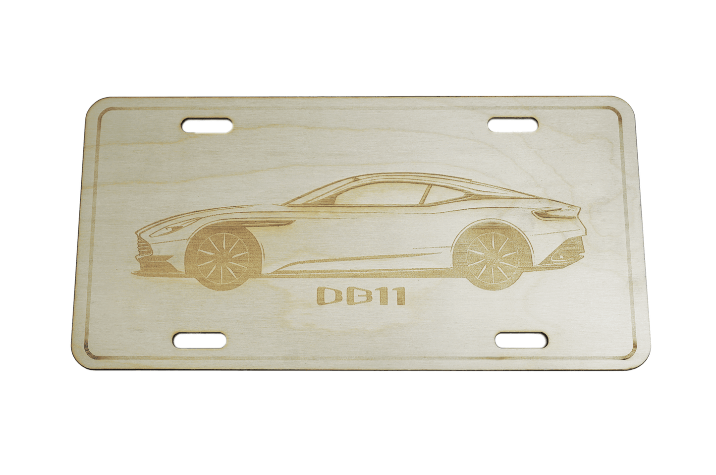 ZSPEC Aston Martin DB11 License Plate, Birch, Ornament for Office, Garage or Man-Cave - ZSD-188725- DRIVEN - 1