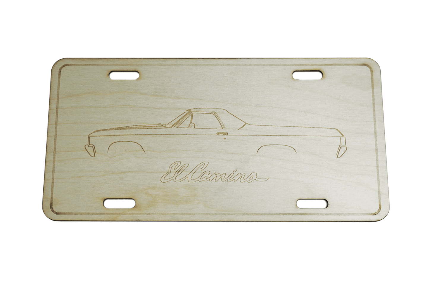 ZSPEC Chevy El Camino License Plate, Birch, Ornament for Office, Garage or Man-Cave - ZSD-766336- DRIVEN - 1