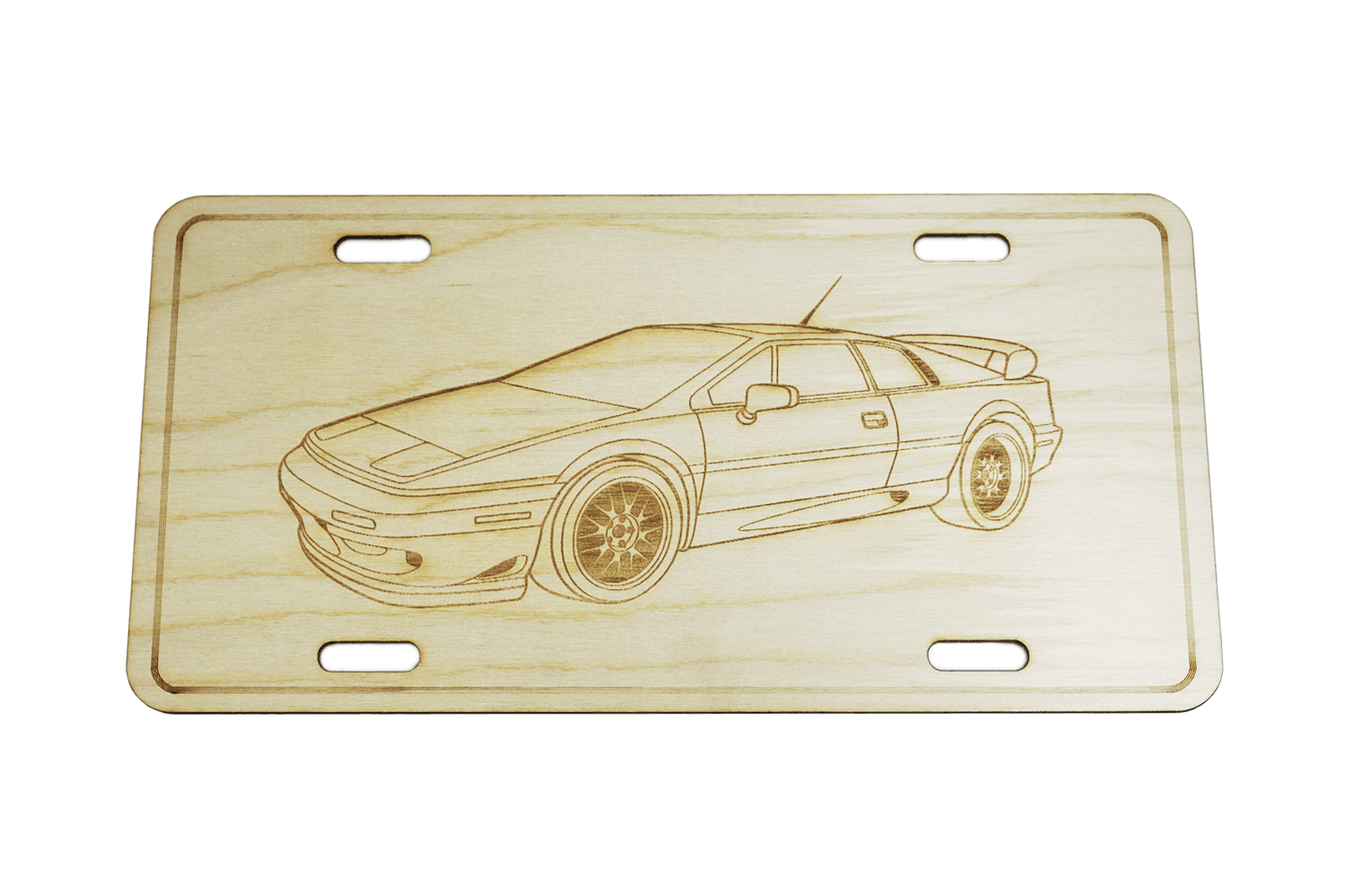 ZSPEC Lotus Esprit Sports Car License Plate, Birch, Ornament for Office, Garage or Man-Cave - ZSD-766299- DRIVEN - 1