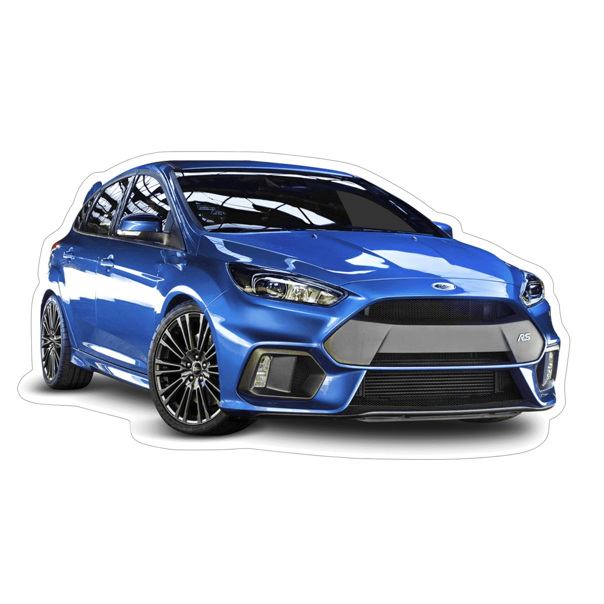 Ford Focus St Sports Coupe Hatch-Back Vinyl Decal / Sticker, Blue - ZSD-010293- DRIVEN - 1