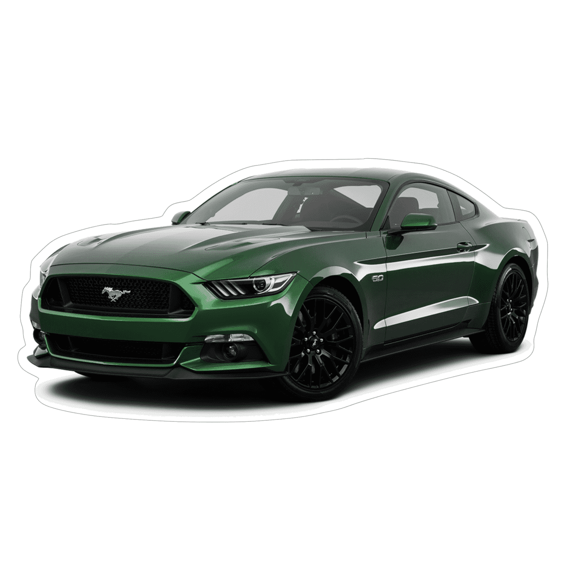 Ford Mustang S197 Sports Car Vinyl Decal / Sticker, Green - ZSD-010279- DRIVEN - 1