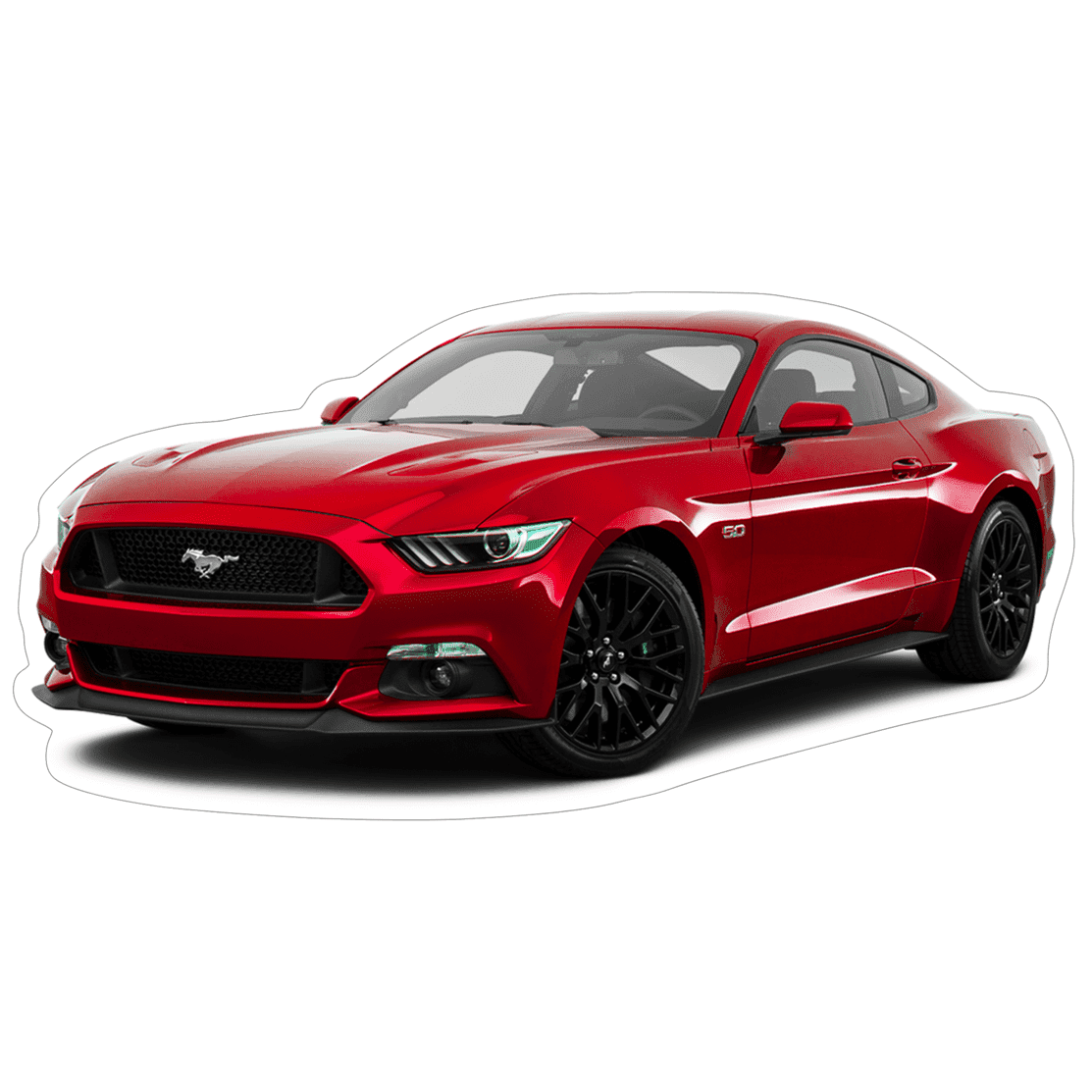 Ford Mustang S197 Sports Car Vinyl Decal / Sticker, Red - ZSD-010262- DRIVEN - 1