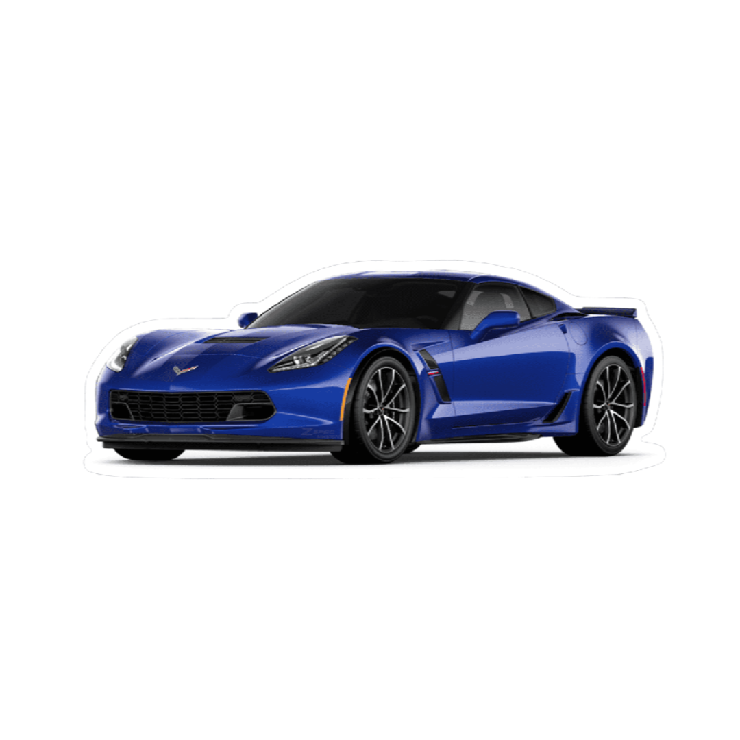 Chevrolet Corvette C7 Sports Car Vinyl Decal / Sticker, Blue - ZSD-009549- DRIVEN - 1