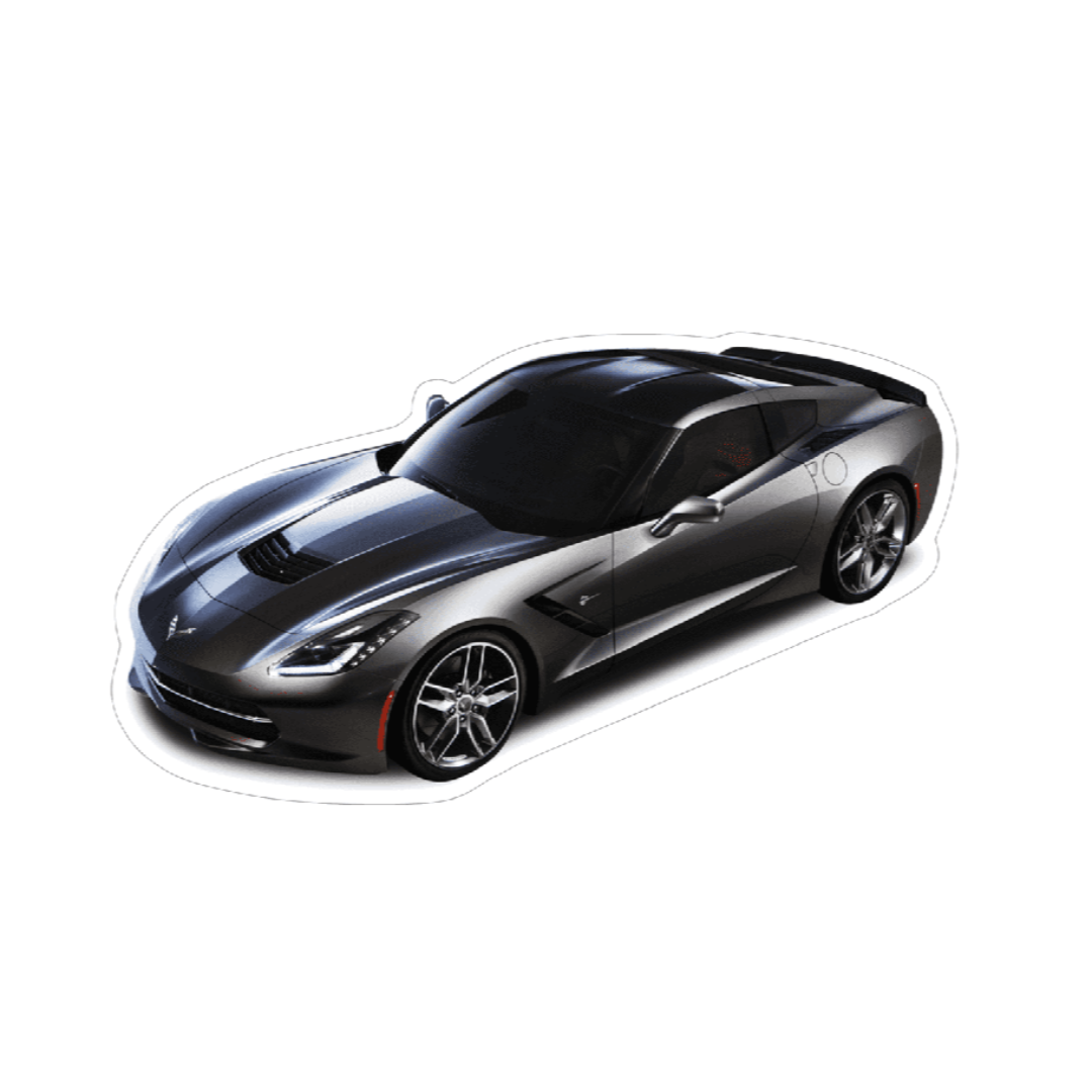 Chevrolet Corvette C7 Sports Car Vinyl Decal / Sticker, Black - ZSD-009556- DRIVEN - 1