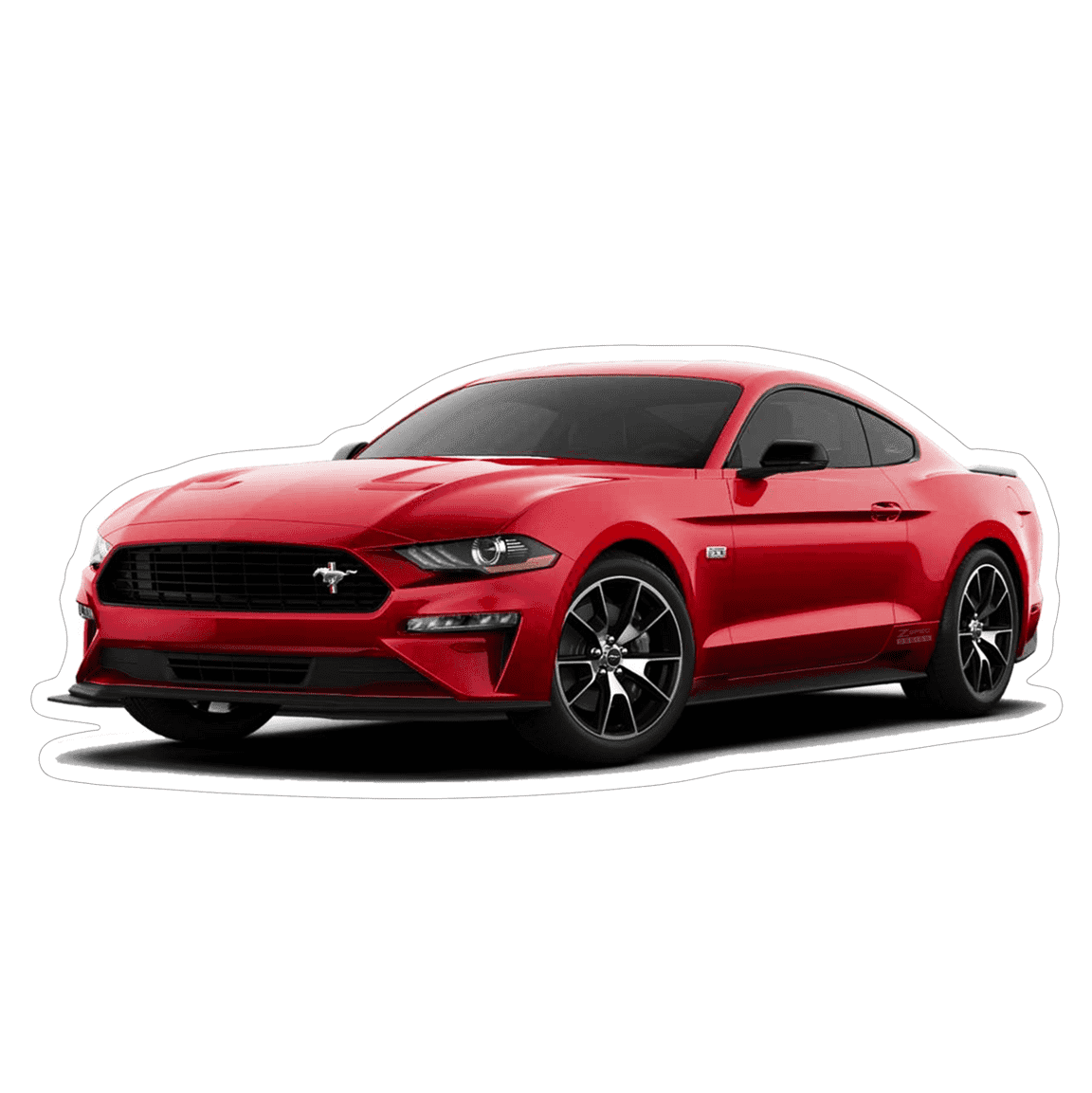 Ford Mustang S550 Sports Car Vinyl Decal / Sticker, Red - ZSD-009600- DRIVEN - 1