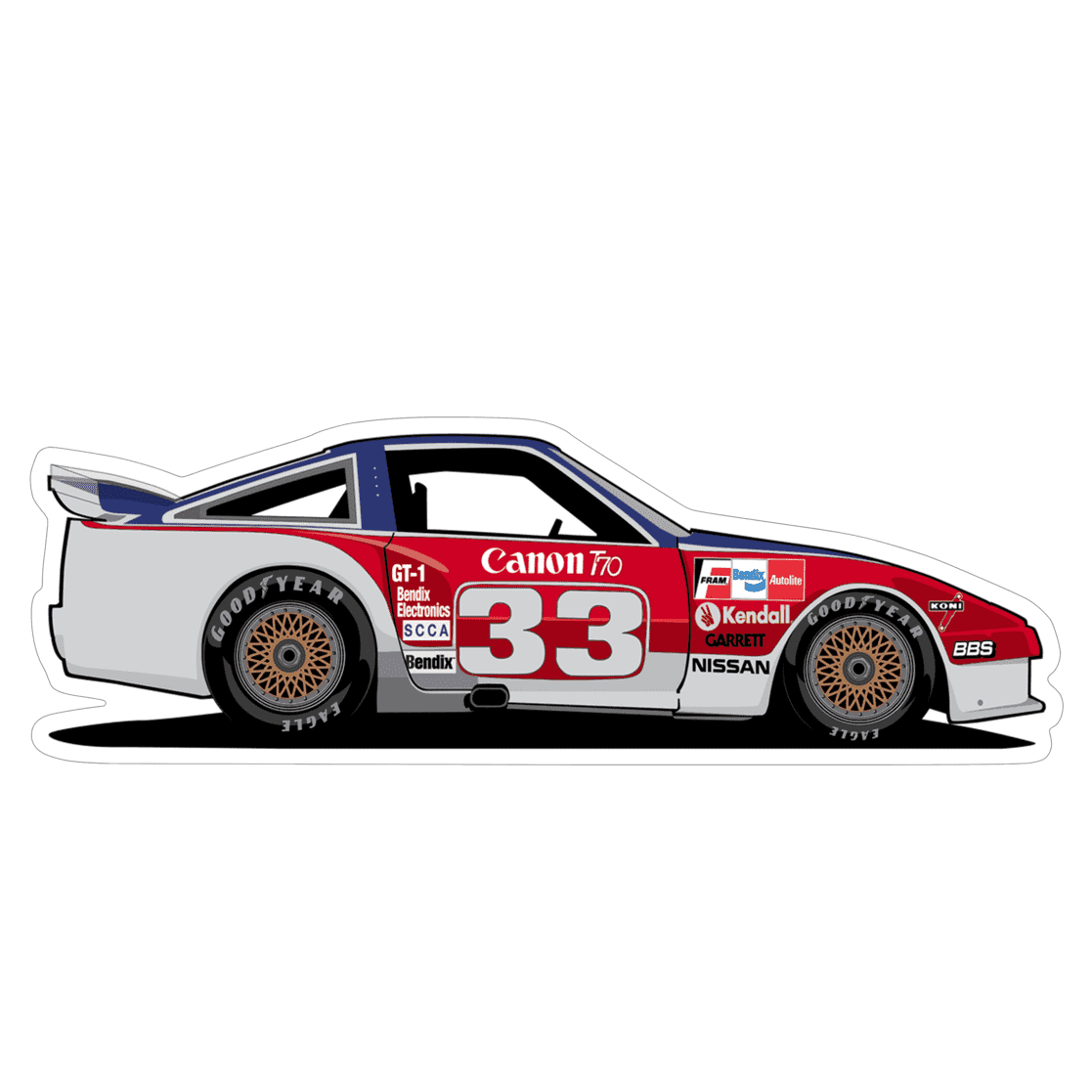 Nissan Z31 300zx Sports Car Vinyl Decal / Sticker, #33 - ZSD-009501- DRIVEN - 1
