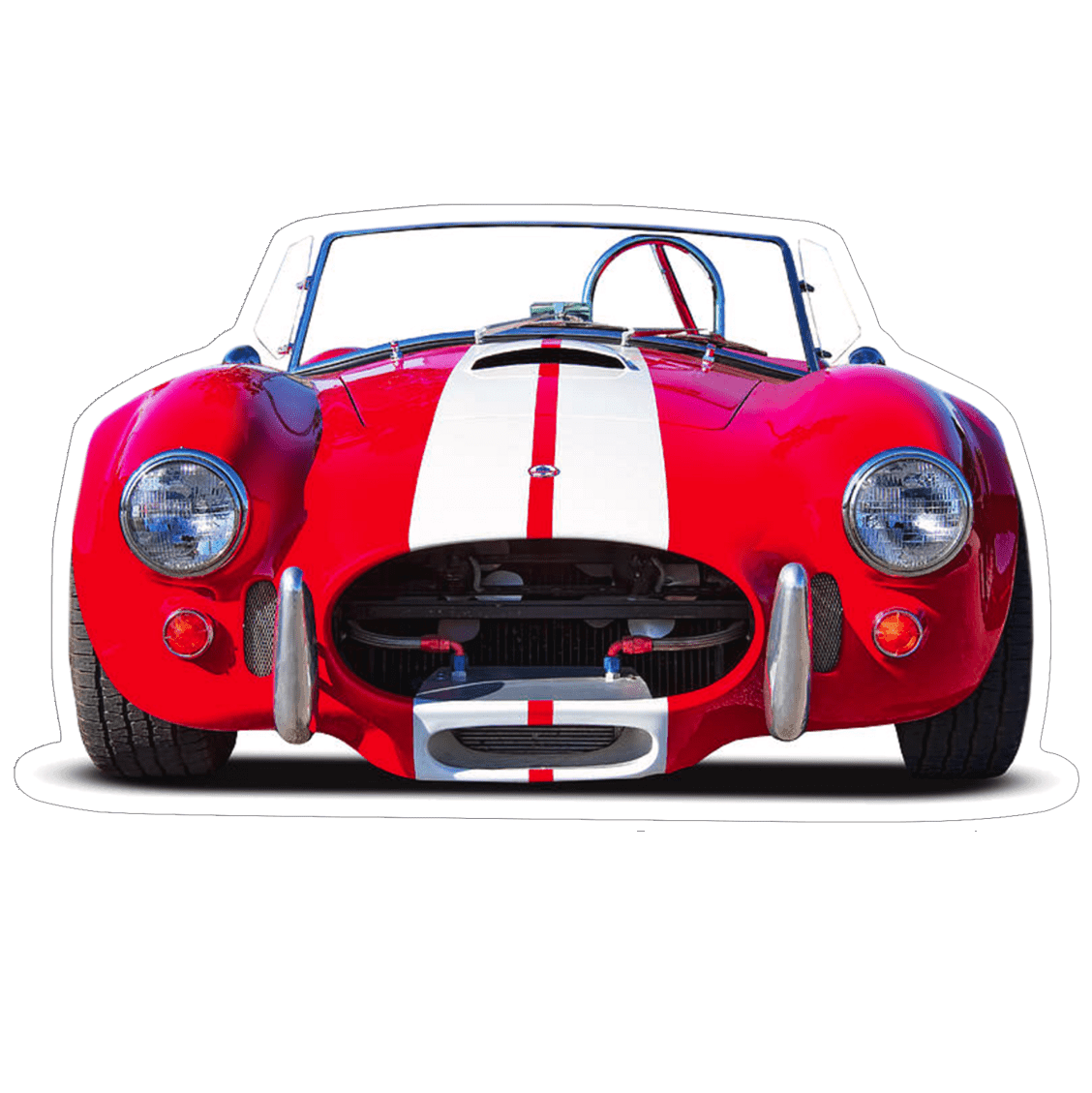 Ford Shelby Cobra Sports Car Vinyl Decal / Sticker, Red - ZSD-010316- DRIVEN - 1