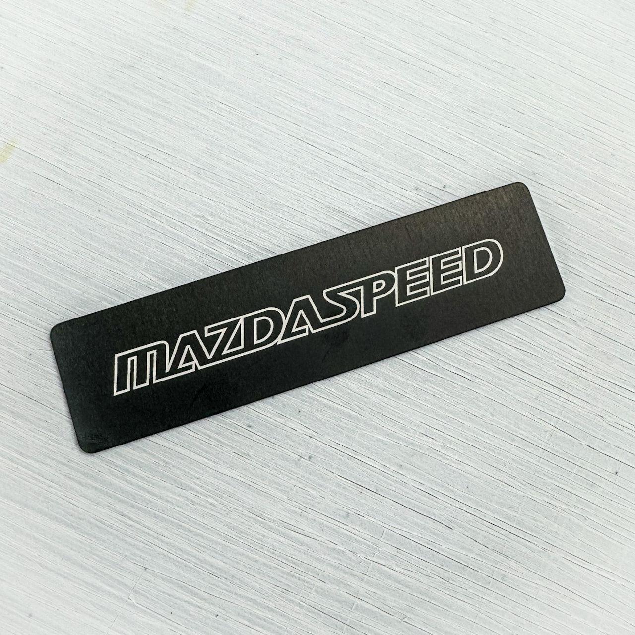 Mazdaspeed Weathertech Floor Mat Logo (Etched Metal) - Universal - UNIVERSALWTETCH-MS-  DRIVEN - 1