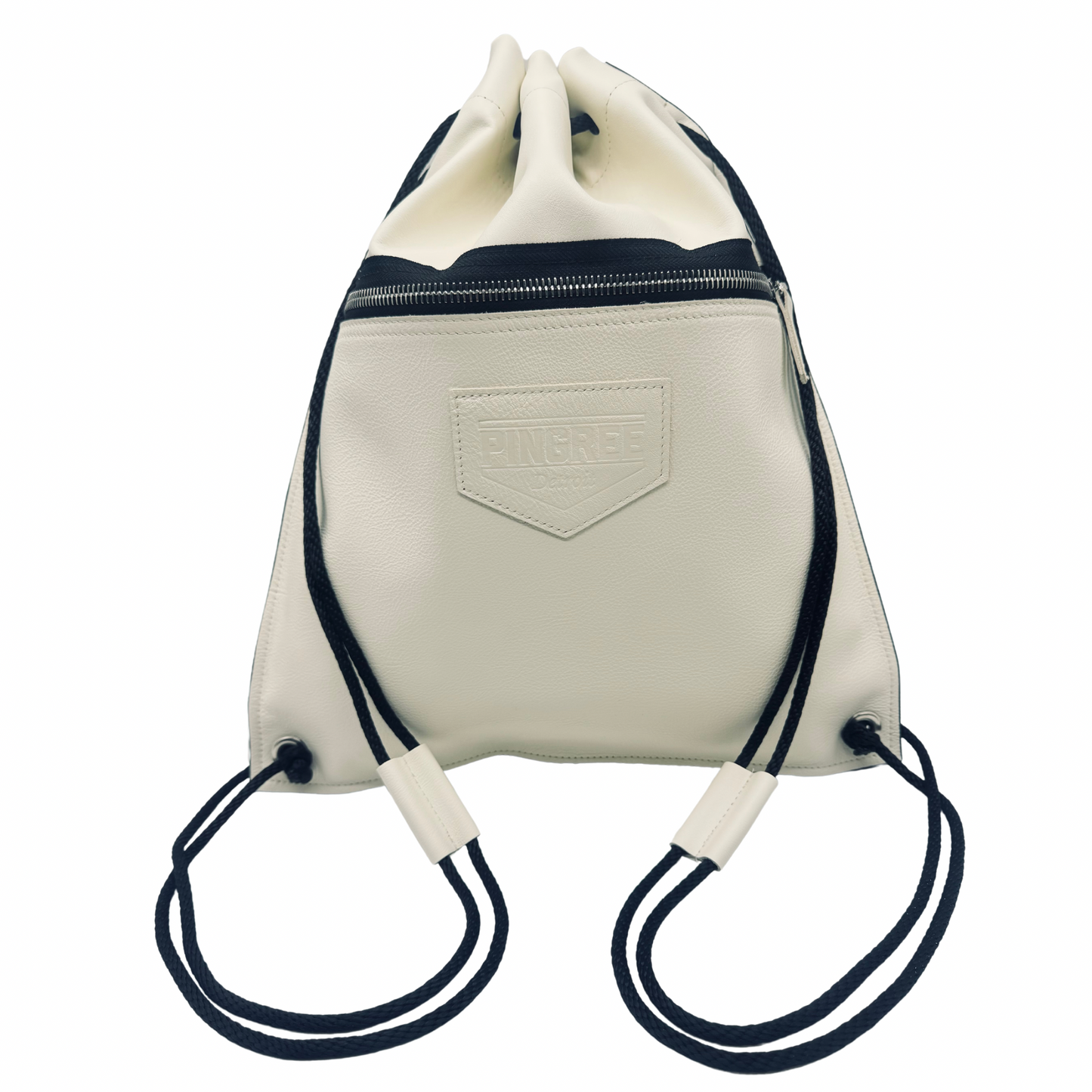 Detroit Drawstring Backpack in Leather ( Made to Order) - DRW009B-DRW009B-sku-40872560459841-sku-40872560427073-DRW009B-  DRIVEN - 2