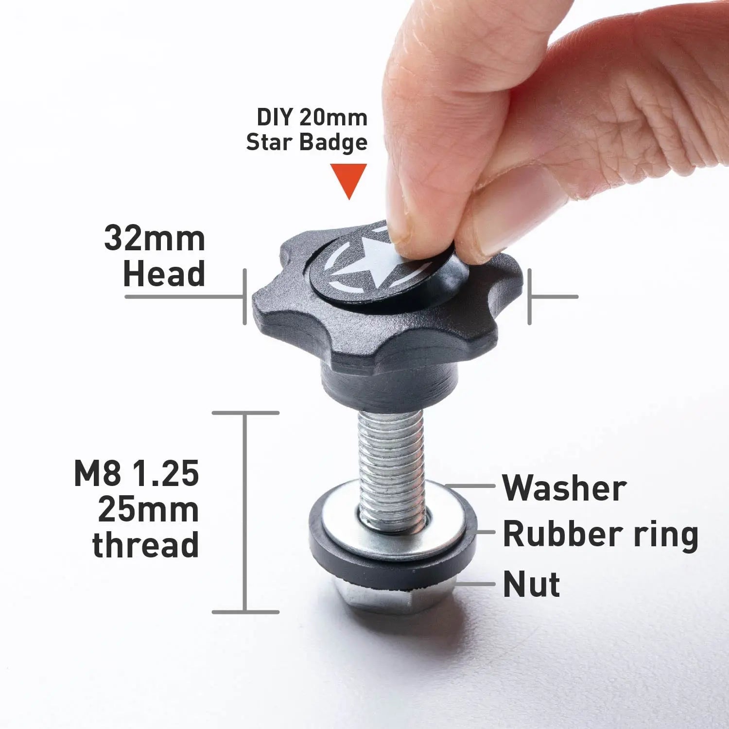 Bronco GP-Star Tie-Down Bolt Set - BRONCO-STAR-8-BRONCO-STAR-TDR8-TDR-8-  DRIVEN - 3