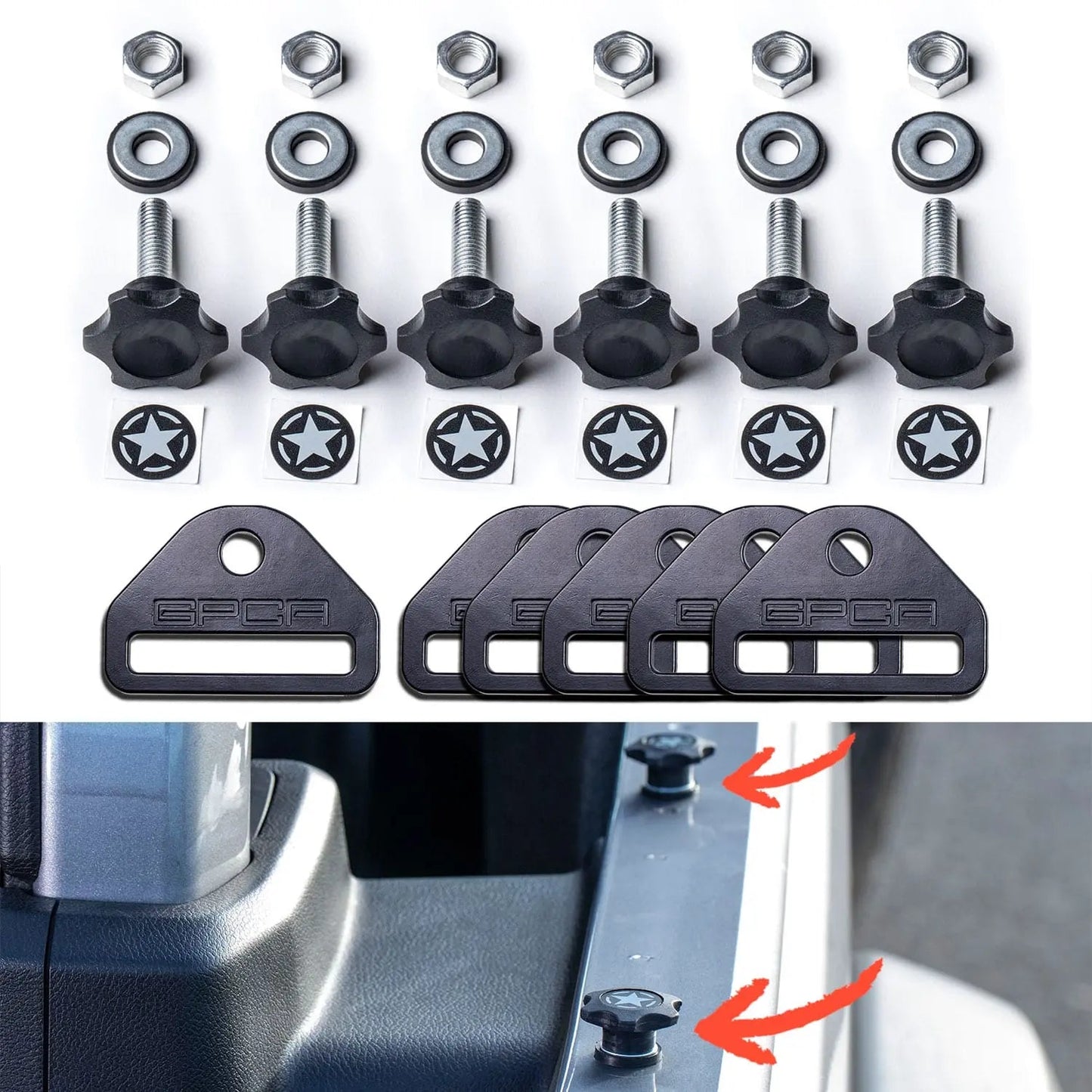 GP-Star Versatile Quick-Release Thumbscrew Set - GP-Star-GP-Star-D-Ring-GP-Star-D-Plate-GP-Star-8-STAR-Bronco-8-  DRIVEN - 16