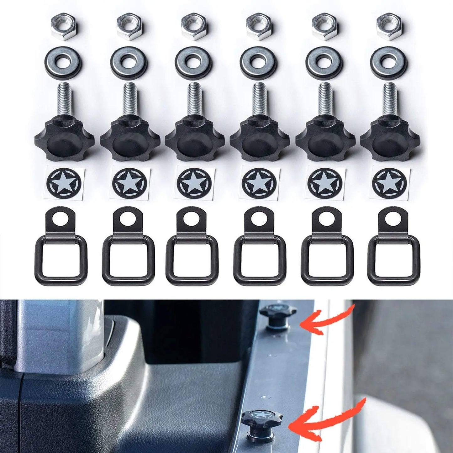 GP-Star Versatile Quick-Release Thumbscrew Set - GP-Star-GP-Star-D-Ring-GP-Star-D-Plate-GP-Star-8-STAR-Bronco-8-  DRIVEN - 15