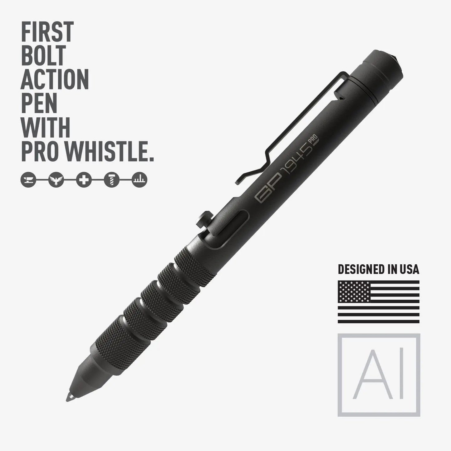 GP 1945 Bolt-Action Pen PRO — Titanium & Aluminum EDC - GP1945-AB-GP1945-AS-GP1945-TD-GP1945-TP-  DRIVEN - 16