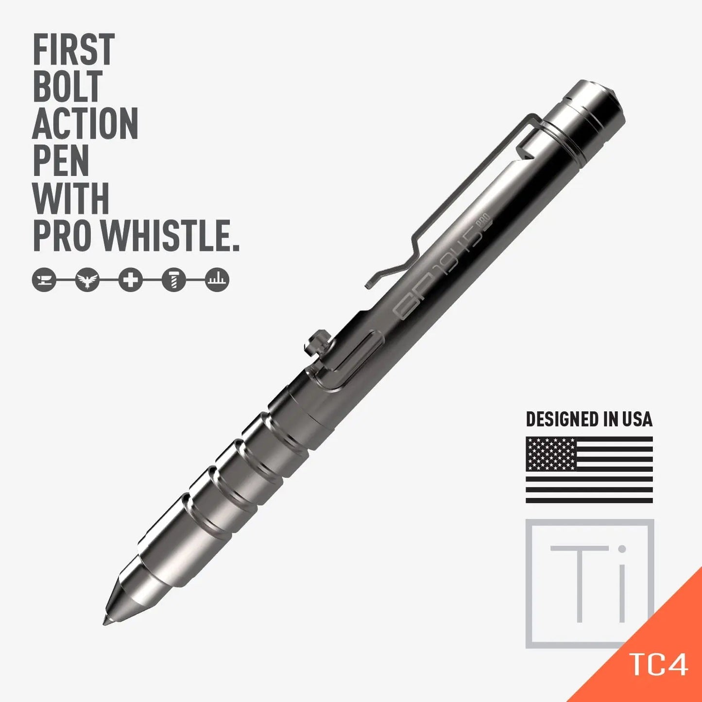 GP 1945 Bolt-Action Pen PRO — Titanium & Aluminum EDC - GP1945-AB-GP1945-AS-GP1945-TD-GP1945-TP-  DRIVEN - 15
