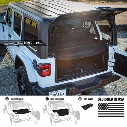 Jeep Wrangler JL 4DR Cargo Cover LITE (2018+) - JL4CC-L-HT-JL4CC-L-ST-JL4FD-L-HT-JL4FD-L-ST-  DRIVEN - 12