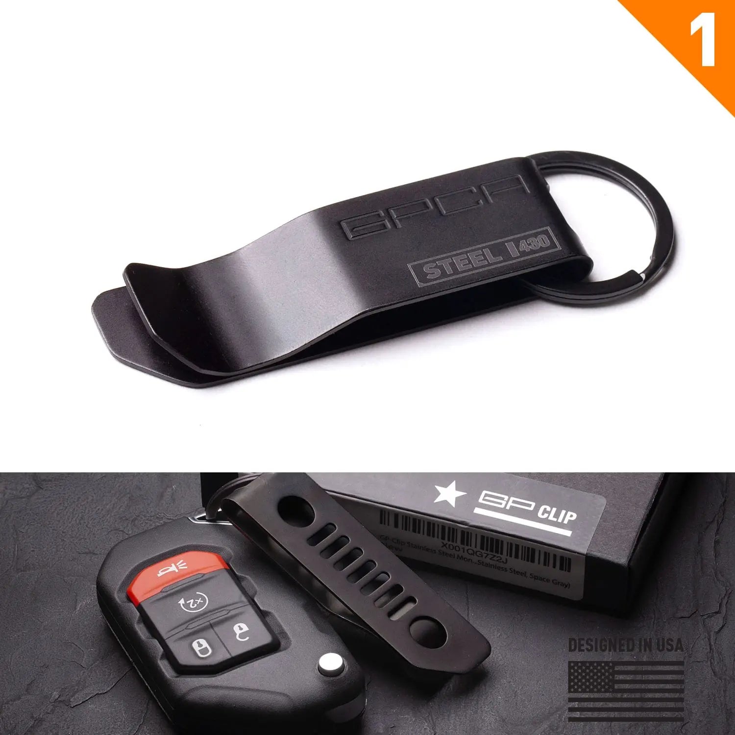 GP Money-clip Keychain - MC-BLK-MC-SS-MC-Ti-  DRIVEN - 15