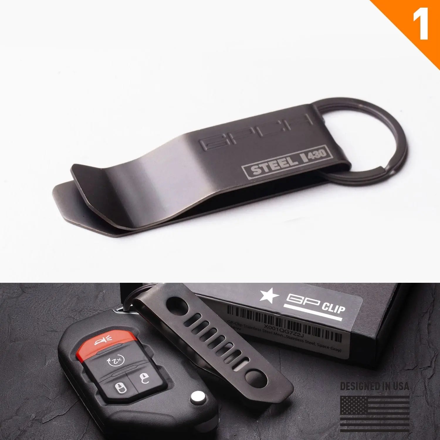 GP Money-clip Keychain - MC-BLK-MC-SS-MC-Ti-  DRIVEN - 14