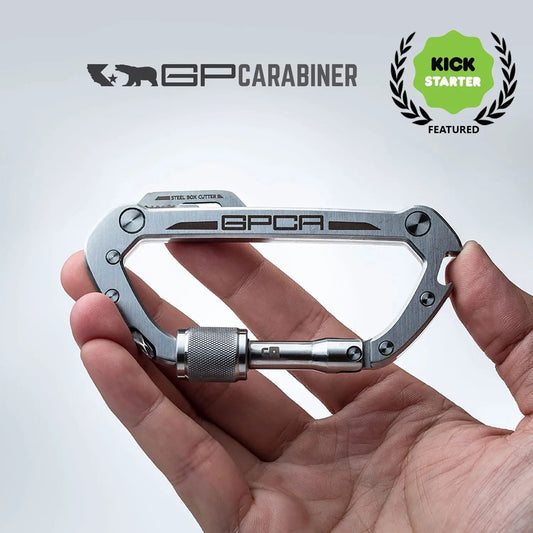 GPCA Carabiner PRO — EDC Multi-Tool Clip - GP-CARA-SS-CARA-SS-RR-CARA-SS-UCASE-GP-CARA-TI-CARA-TI-RR-  DRIVEN - 1