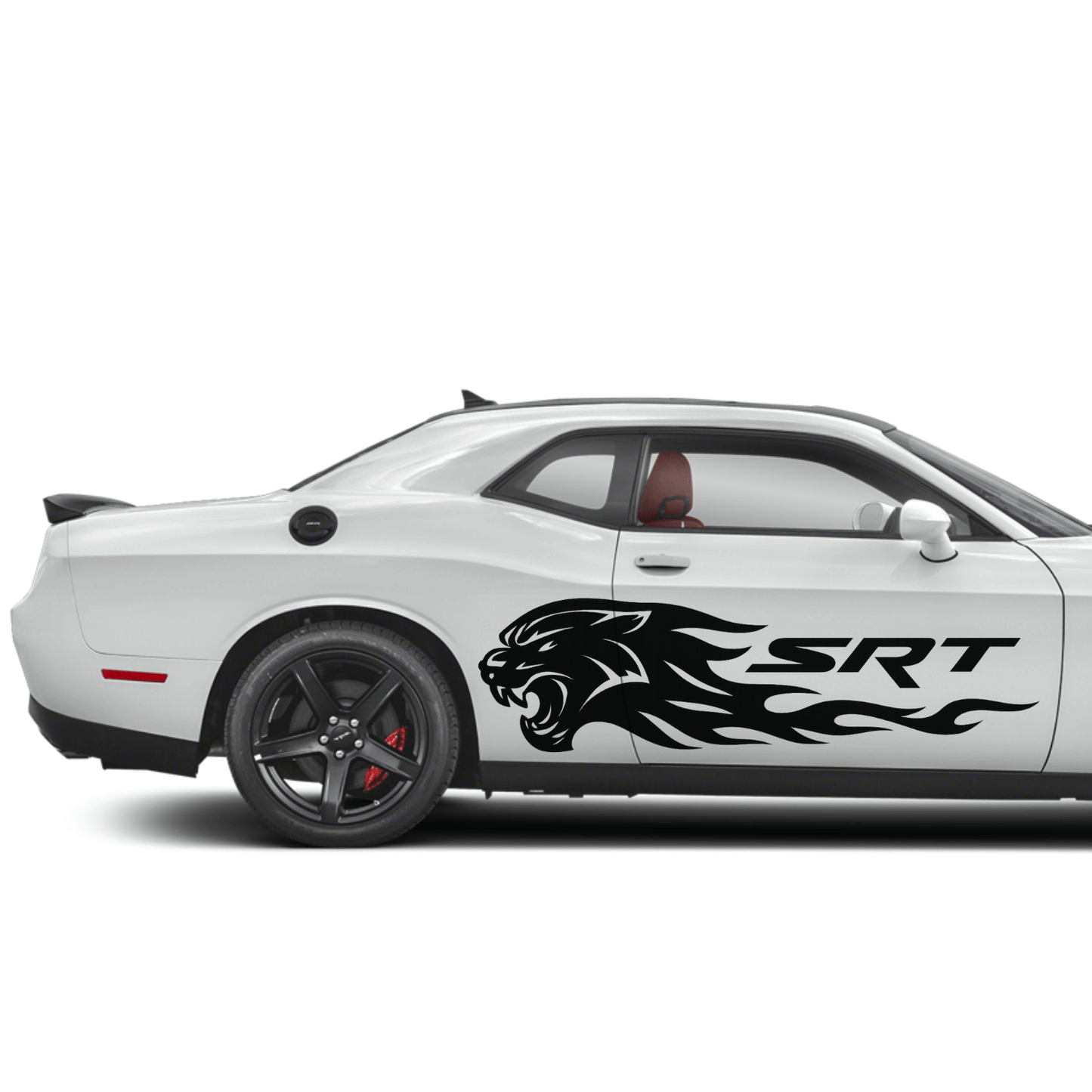 Hellcat Flame Tiger Side Decal – Dodge Challenger, Charger, Durango – SRT Vinyl Stripe Graphic 12" to 45" Weatherproof - sku-50687731499140-sku-50687731531908-sku-50687731564676-sku-50687731630212-sku-50687731662980-  DRIVEN - 1