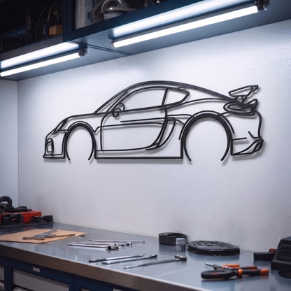 2016 Cayman GT4 981 Metal Car Wall Art - MT0897 - MT0897B49L-  DRIVEN - 3