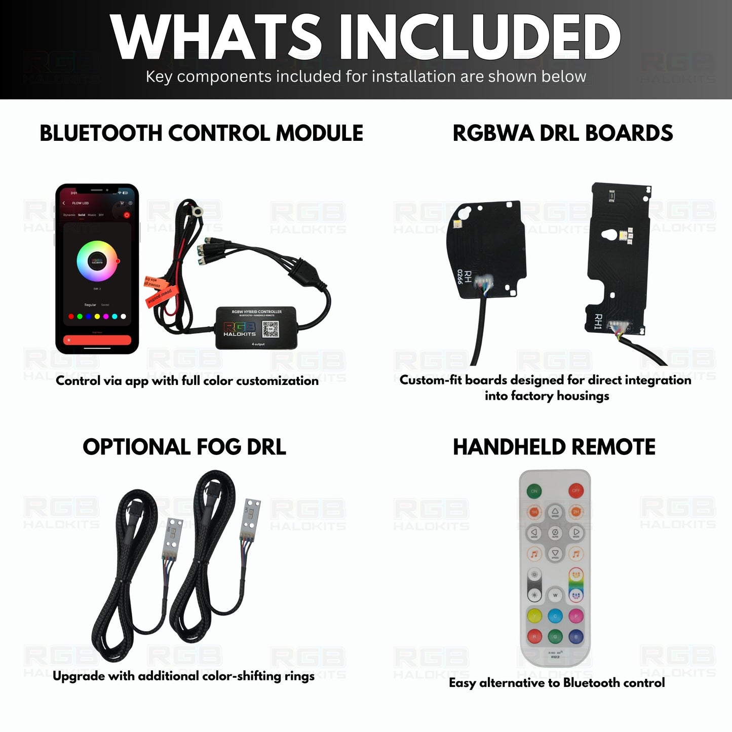 Chevrolet Camaro RS/SS RGBWA DRL Boards (2019-2024) - F11 | A12 | P2   - BX1-F11 | F12 | A12 | P2   - BX3-F11 | E1 | A12 | P2   - BX3-F11 | F12 | E1 | A12 | P2   - BX4-  DRIVEN - 7