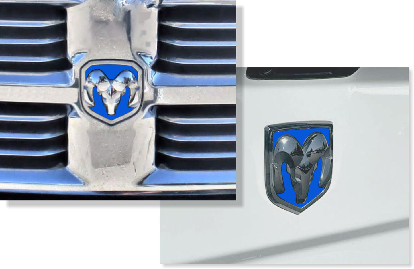 Ram Head Emblem Inlay Decals - 2013-2018 Ram 1500 - sku-44719971041467-sku-44719971074235-sku-44719971107003-sku-44719971139771-sku-44719971172539-  DRIVEN - 3