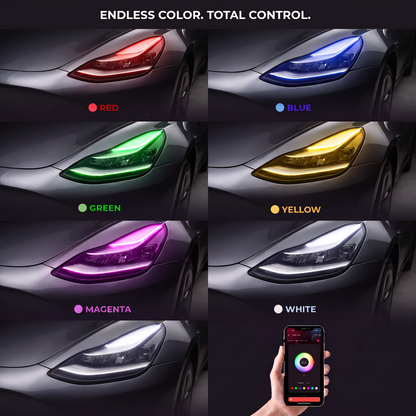 Tesla Model 3 Multicolor DRL Boards (2017-2023) - G4x2 | A20 | P2   - BX1-  DRIVEN - 4
