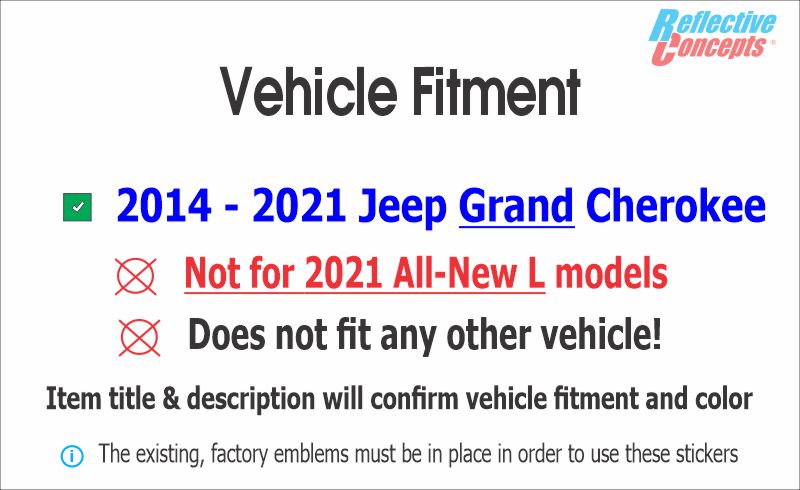 Jeep Emblem Overlay Decals   - 2014-2021 Grand Cherokee - JeepGC14:Jeep-B-01-JeepGC14:Jeep-B-35-JeepGC14:Jeep-B-69-JeepGC14:Jeep-B-03-JeepGC14:Jeep-B-37-  DRIVEN - 4