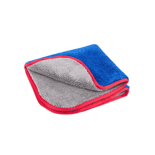 16" x 16" Dual Pile Microfiber Drying Towel (Blue/Red) - DPMDT-BR-06-  DRIVEN - 1
