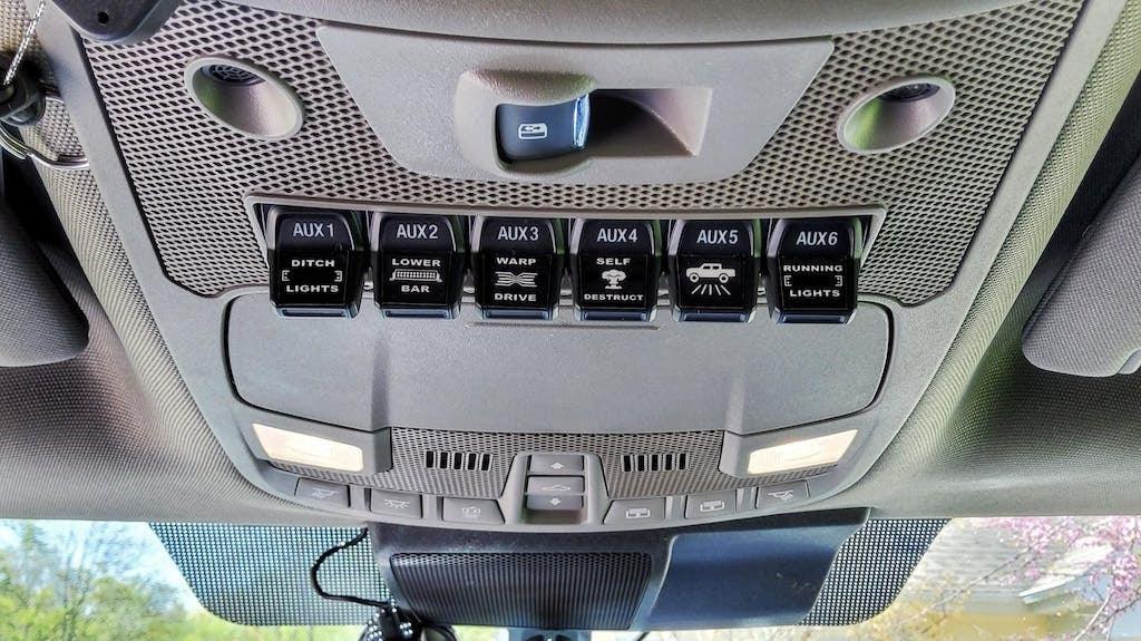 Printed Series Auxiliary Switch Labels (Upfitter) - 2017-2020 F-150 Raptor, 2017-2022 F-250 / F-350 Super Duty / 2024+ Grenadier - 17FORDSDAUX-WTOBL-17FORDSDAUX-BOOBL-17FORDSDAUX-V51-  DRIVEN - 6