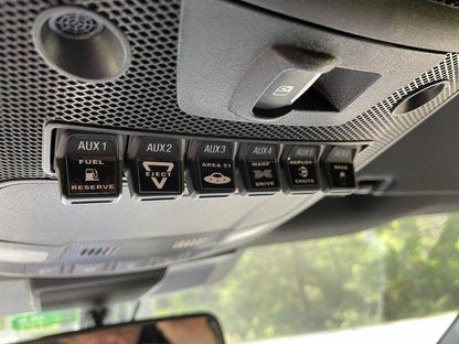 Printed Series Auxiliary Switch Labels (Upfitter) - 2017-2020 F-150 Raptor, 2017-2022 F-250 / F-350 Super Duty / 2024+ Grenadier - 17FORDSDAUX-WTOBL-17FORDSDAUX-BOOBL-17FORDSDAUX-V51-  DRIVEN - 3