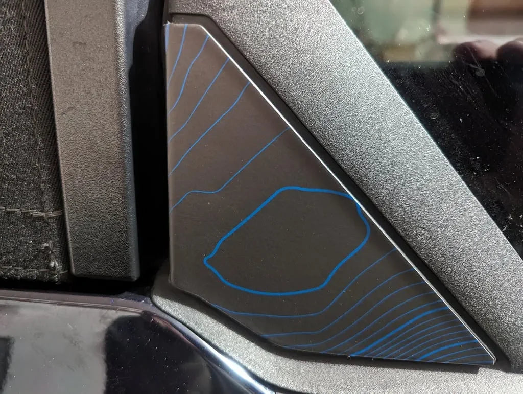 Topo Rear Window Triangle Overlay (Printed Series) - 2021+ Bronco 4 Door - 21BRNDRTRIPT-TPAMBL-21BRNDRTRIPT-TPA51L-21BRNDRTRIPT-TPAZL-21BRNDRTRIPT-TPCGL-21BRNDRTRIPT-TPCBNL-  DRIVEN - 5