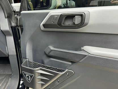 Solid Color Interior Door Handle Overlays (Printed Series) - 2021+ Bronco - 21BRNINTHANDLE-MB-21BRNINTHANDLE-GB-21BRNINTHANDLE-WHM-21BRNINTHANDLE-WHG-21BRNINTHANDLE-AMBM-  DRIVEN - 3