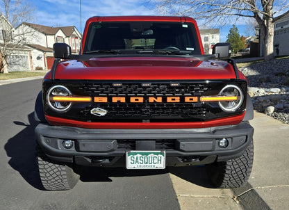 Printed Series  Signature DRL Bar Overlays - 2021+ Bronco (Signature Headlights) - 21BRNCODRLPT-ORMO-21BRNCODRLPT-DSMO-21BRNCODRLPT-LSMO-21BRNCODRLPT-ORBW-21BRNCODRLPT-DSBW-  DRIVEN - 1