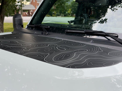 Stealth Topographic Map Hood Overlay (Printed Series) - 2021+ Bronco - 21BRONCOTOPOGEN-21BRONCOTOPOGEN-X2-21BRONCOTOPOGENBO-21BRONCOTOPOGENBO-X2-21BRONCOTOPOGENCLR-  DRIVEN - 4