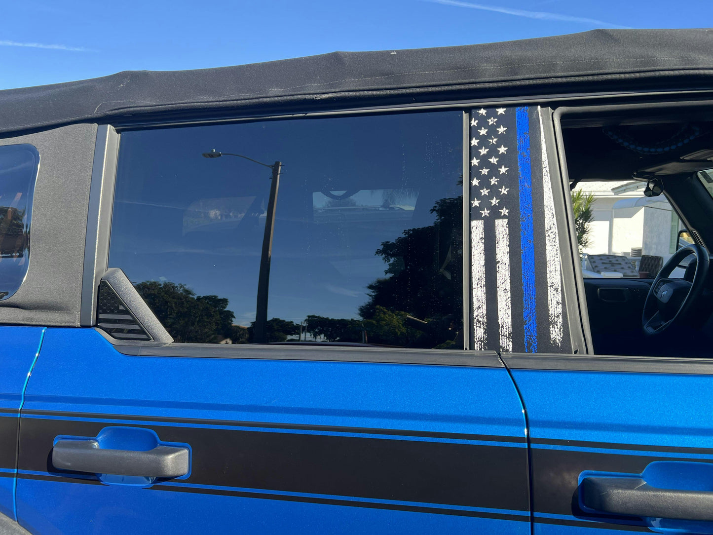 American Flag B Pillar Protection Kit (Printed Series) - 2021+ Bronco 4 Door - 21BRNBPILLAR4PT-AFBW-21BRNBPILLAR4PT-AFTBL-21BRNBPILLAR4PT-AFTRL-21BRNBPILLAR4PT-AFTGR-  DRIVEN - 10