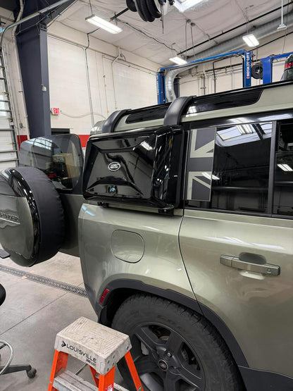 Union Jack Side Window Panel Overlay (Matte Black) - 2020+ Land Rover Defender 110 / 130 - 20LRDEFENDER110NVDP-MB-20LRDEFENDER110FPDP-MB-20LRDEFENDER110NVDP-MBX2-20LRDEFENDER110FPDP-MBX2-20LRDEFENDER110NVDP-WH-  DRIVEN - 11