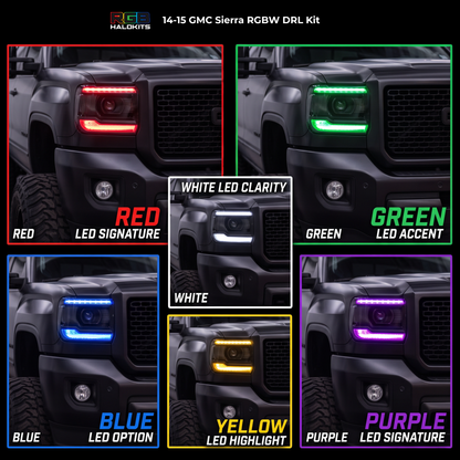 GMC Sierra RGBW DRL Boards (2014-2015) - E19 | A12 | P2   - BX1-  DRIVEN - 3