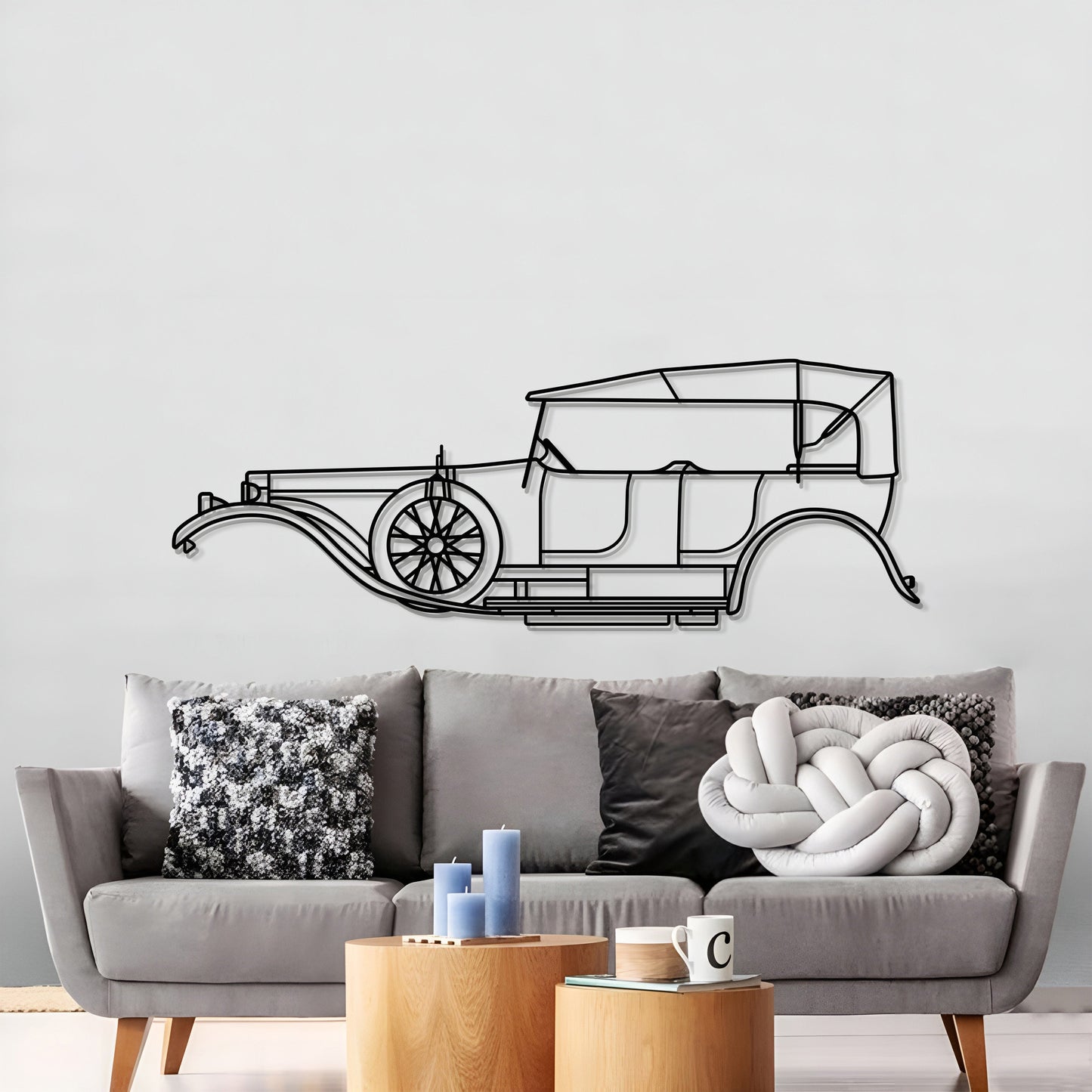 1907 Silver Ghost Metal Car Wall Art - MT0003 - MT0003B49L-  DRIVEN - 3
